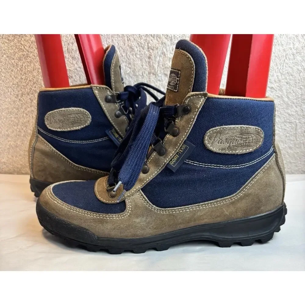 Vtg Vasque Skywalk Hiking Boots Gore-Tex & Suede Men Size 9.5 N Italy 7533